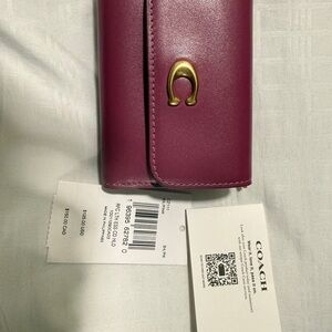 Coach Magenta/Pink Wallet with Gold Accent